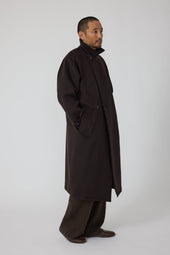 Asymmetric Coat Brushed Cashmere