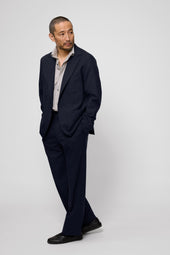 Single Breasted Shirt Jacket Tropical Wool