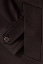 Asymmetric Coat Brushed Cashmere