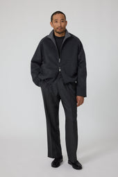 Reversible Blouson (Charcoal Brushed Merino Wool)