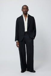 Single Breasted Shirt Jacket Washed Linen