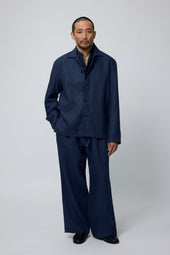 Lounge Jacket (Indigo Washed Linen)