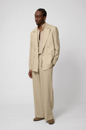 Double Breasted Shirt Jacket Washed Linen