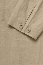 Double Breasted Shirt Jacket Washed Linen