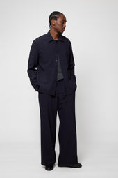 Lounge Jacket Wool Seersucker