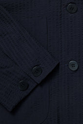 Lounge Jacket Wool Seersucker