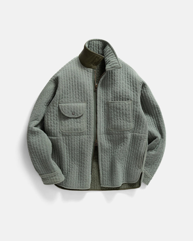 OUTWORKER SHIRT - OREGANO QUILTED BRUSHED PILE DOUBLE FACE COTTON