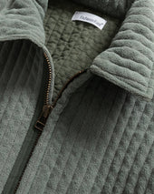 Outworker Shirt Oregano Quilted Brushed Pile Double Face Cotton