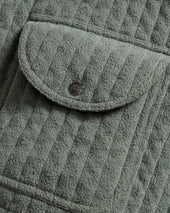 Outworker Shirt Oregano Quilted Brushed Pile Double Face Cotton
