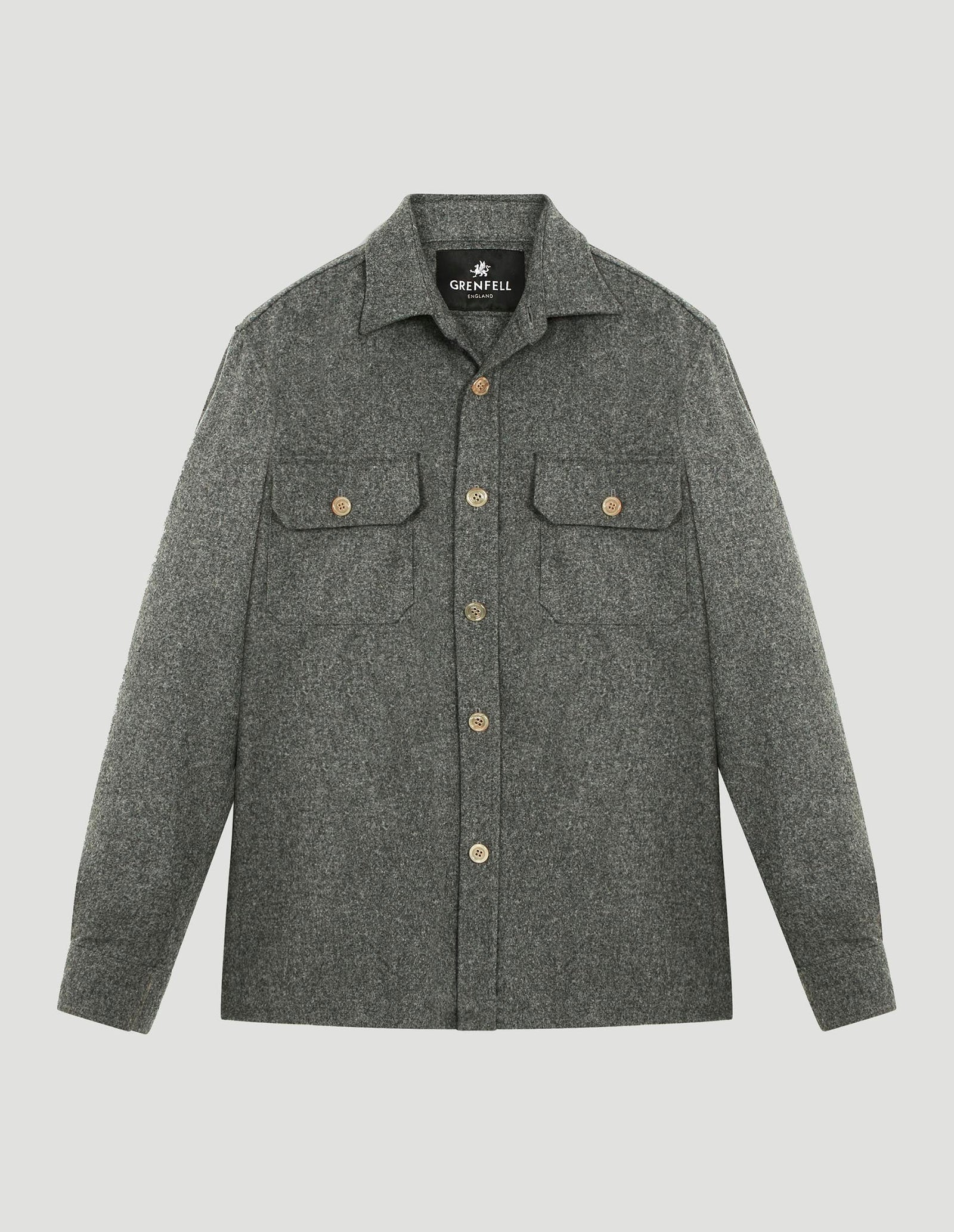 Overshirt Merino Wool Grey