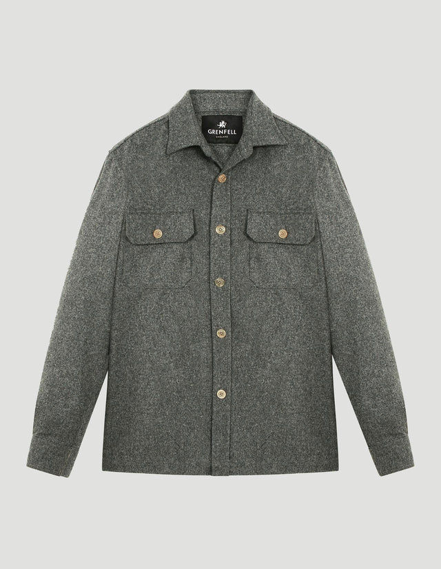Overshirt Merino Wool Grey