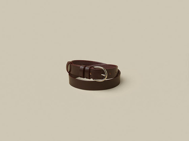 Bridle Burgundy Belt - Silver London Buckle