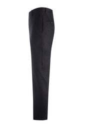 Brown 120's Worsted Flannel Trousers