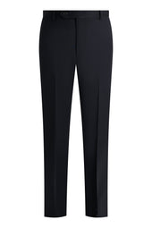 Navy Super 110's Smart Wool Serge Trousers