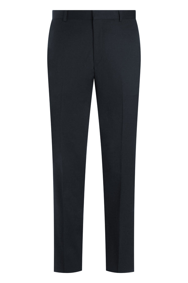 Navy Wool-Stretch Pant