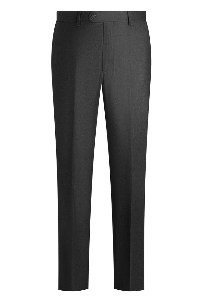 Charcoal Wool, Silk Flannel Pant