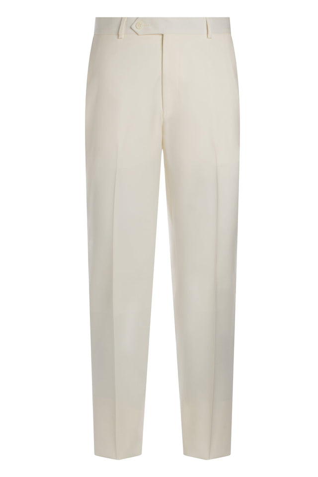 Cream Super 110's Serge Trousers