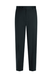 Teal Super 110's Wool Serge Trousers