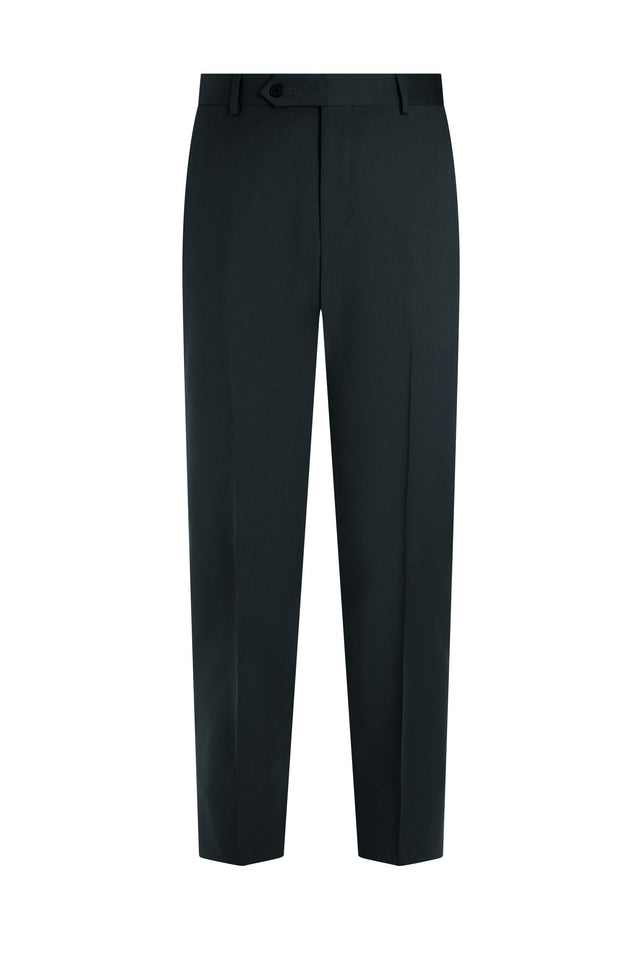 Teal Super 110's Wool Serge Trousers