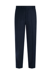 Dark Blue 130's Flannel Texture Trousers