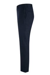 Dark Blue 130's Flannel Texture Trousers