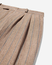 Linen Double Pleat Trousers