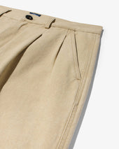 Double-Pleat Cotton Pant