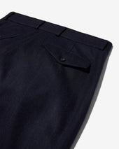 Flat Front Chalk Stripe Wool Trouser
