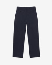 Classic Double-Pleat Herringbone Pant