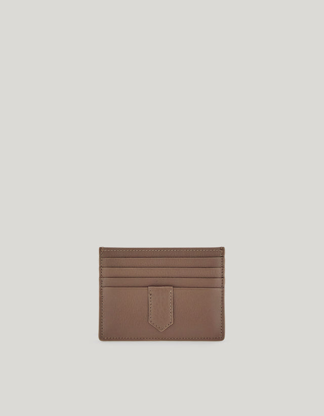 Walnut Cardholder in Hammered Calfskin