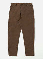 Khaki Linen Slub Weave Military Chino