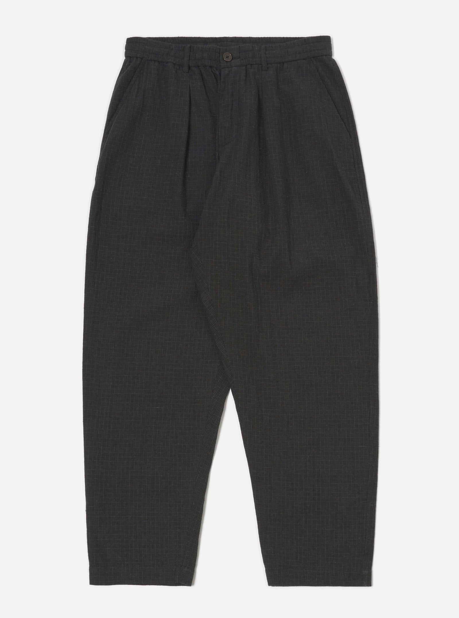 Fine Linen Mix Pleated Track Pant