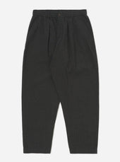 Charcoal Fine Linen Mix Pleated Track Pant