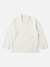 Ecru Deffe Self Stripe Smock Overshirt