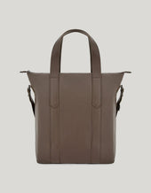 Walnut hammered calfskin tote bag