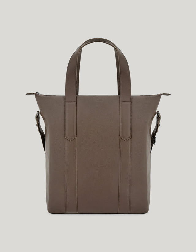 Walnut hammered calfskin tote bag