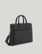 Tumbled Calfskin Briefcase With Removable Shoulder Strap