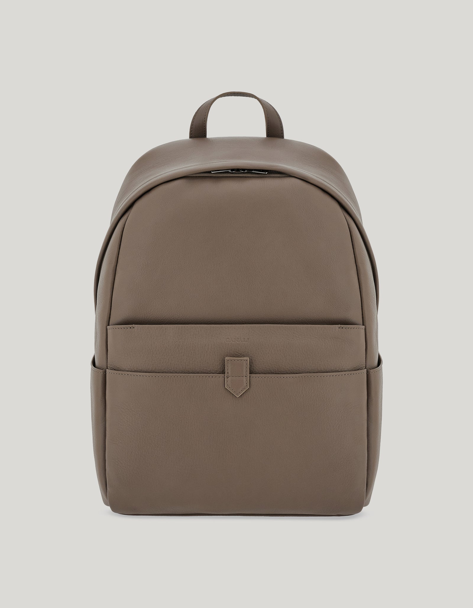 Hammered Calfskin Backpack With Functional Details
