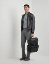 Hammered Calfskin Three Pocket Backpack