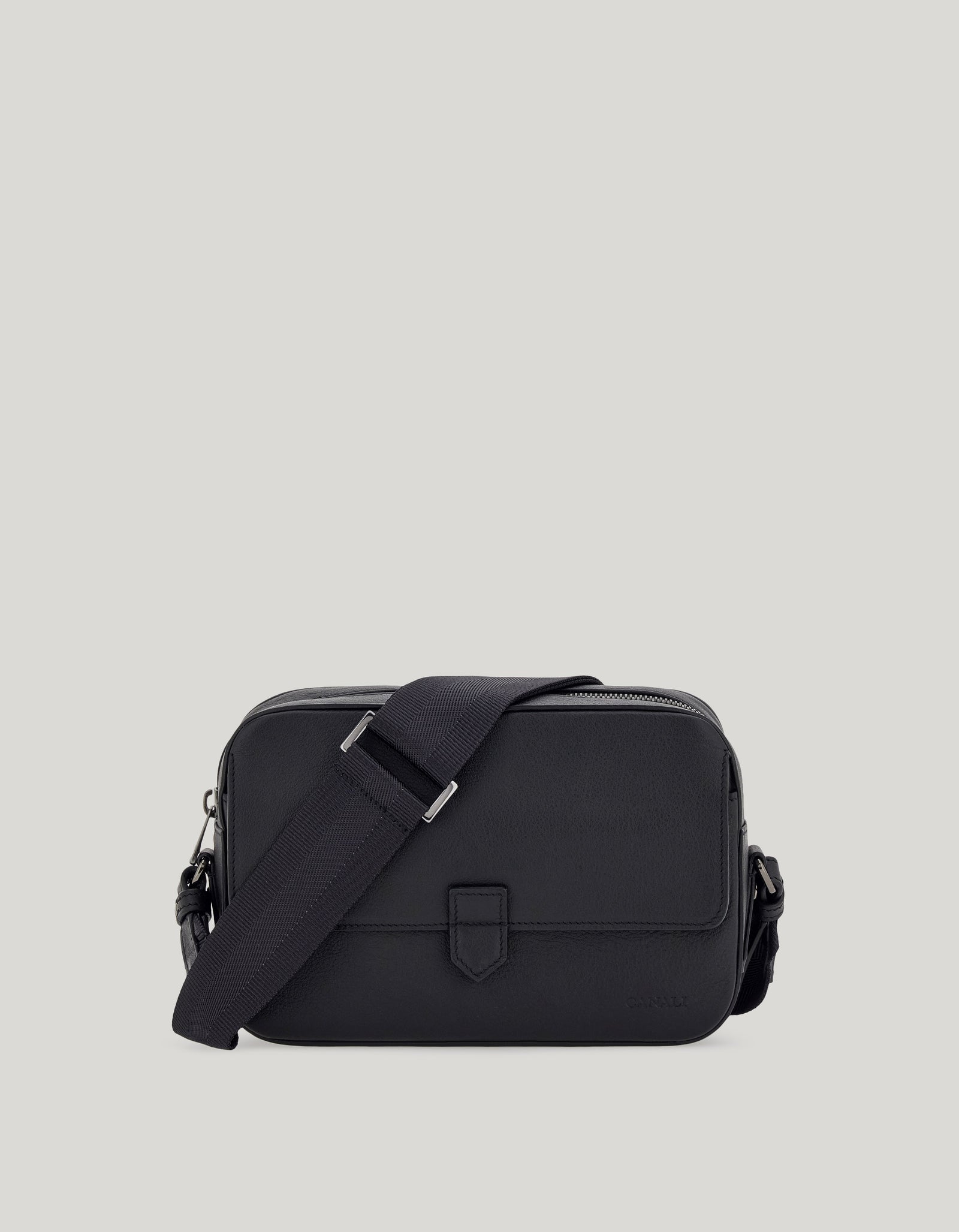 East West Camera Bag In Hammered Calfskin