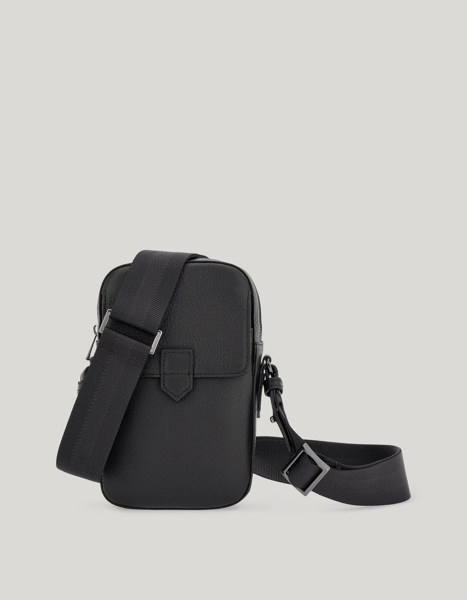 North South Camera Bag In Hammered Calfskin