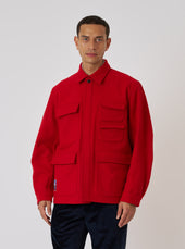 Embroidered Red Mowbray Military Fatigue Jacket
