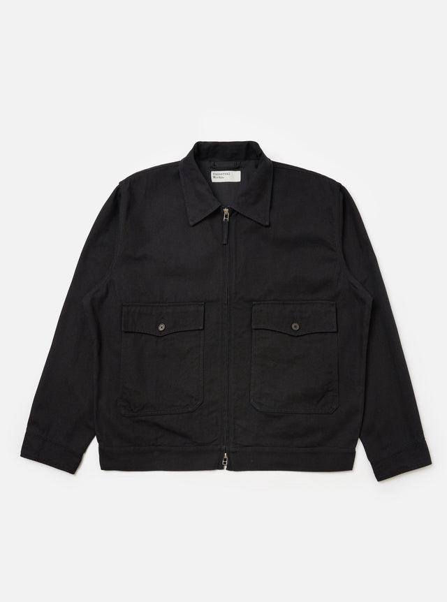 Black Organic Canvas E130 Jacket