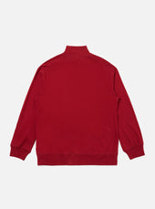 Red Single Jersey Funnel Neck Tee