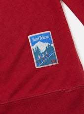 Red Single Jersey Funnel Neck Tee