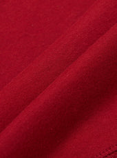 Red Single Jersey Funnel Neck Tee