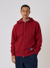 Red Brush Back Sweat New York Hoody