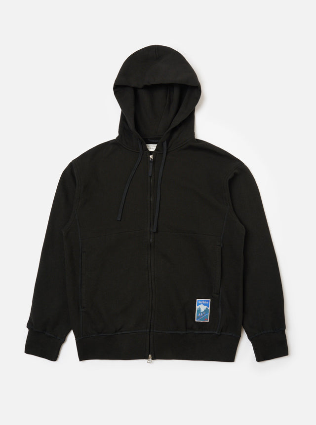 Black Brush Back Sweat New York Hoody