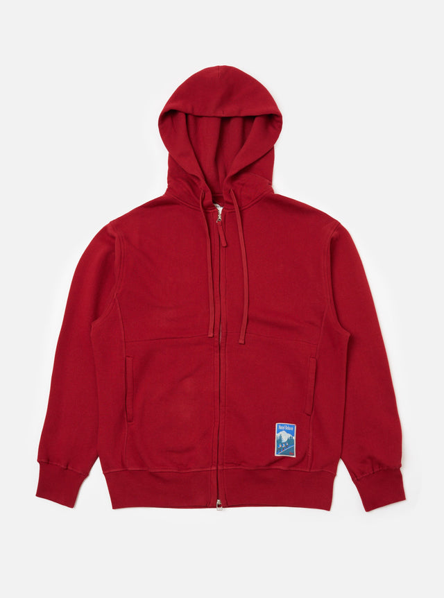 Red Brush Back Sweat New York Hoody