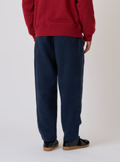 Patchwork Weave Cotton Pleated Track Pant